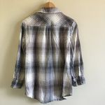 Joie  Fara Tuxedo Plaid Ruffle Button Up Shirt SZ S‎ Photo 5