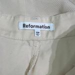 Reformation  Tencel Lyocell Pleated Wide Leg Pants Beige Size 10P Career Casual Photo 3