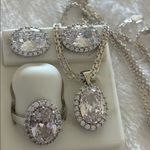 NWT Elegant .925 Italian Silver Jewelry Set with Cubic Zirconia * Photo 2