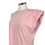 St. Roche Pink Echo Mini Dress Supima Cotton Padded Shoulders Size XL Photo 4