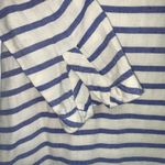 J.Crew Womens Blue White Striped Top Size XS V-Neck Cotton Popover Shirt Photo 2