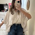 fab'rik Fab’rik Bat Wing Gingham Blouse  Photo 1