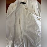 ZARA  Basic Floral Embroidered Sleeve White Blazer Coat Photo 3