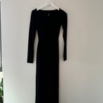 SKIMS Black Lounge Long Sleeve Maxi Dress S Photo 4