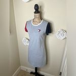 Tommy Hilfiger Grey, Red & Blue Colorblock Heart T-Shirt Midi Dress Sz S Photo 4