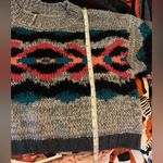 Free People Multicolor Cropped Crew Neck Sweater Photo 4