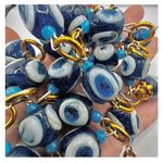 Evil Eye nazar beaded vintage long necklace Blue Photo 5
