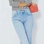 MOTHER The Tripper Ankle Jeans In Cat Daddy Size 29 Light Wash Blue Photo 0