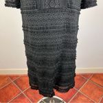 margaret o'leary Margaret O’Leary Black Lace Pom Shift Dress Photo 5