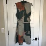 Vintage Concept Cardigan Vest Women's Size Medium Tie Sash‎ Closure Art to Wear Gray Photo 2