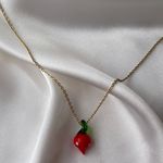 Boutique Glass Strawberry Necklace Photo 0