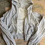 Brandy Melville  Cropped Hoodie Zip-Up Grey (john galt) Photo 1