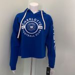 Women's Charlotte FC Destination Soccer Cropped Hoodie Blue Size XL Photo 2