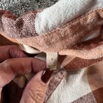 Soft Surroundings  Plaid Linen Blend Button Shirt‎ Top Size Small Zip Back Fall Photo 5