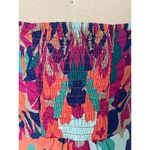 H&M  Strapless Mini Dress Bright Pattern Button Front Cotton Photo 3