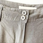 Sandro  Capris Olive Green‎ Linen Bermuda Shorts Size 16 Summer Photo 3