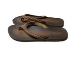 RDVOL Braided Brown Sandal Casual PU Beach Flip Flops Size 9 Womens Photo 2