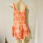 Free People  women's orange Creamsicle voile slip tunic dress damask in size XS Photo 2