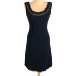 Kate Spade Evia Black Wool Bouclé Chain Ruffle Dress 2 Elegant Old Money Luxury Photo 1