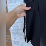 CAROLINA BENOIT MARRAKECH BLACK PANTS WITH PEARLED HEM SMALL Black Photo 11