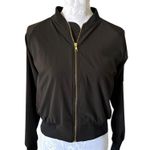 ALBION FIT  Bomber Jacket Womens Size Xsmall Black Full Zip Lined Performance Photo 0