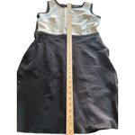 Lands' End 12P Black White Colorblock Sleeveless Sheath Dress Made in Philippines Photo 6