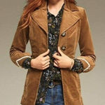 CAbi Floret Blouse Sheer Floral Top Multicolor Button Down Shirt SMALL prairie Photo 0