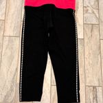 PINK - Victoria's Secret  women's small black/pink Yoga capri leggings Photo 4