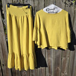 Bryn Walker  Yellow Linen Pant Suit Pants M Top S Photo 0