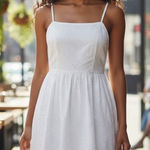 Loft ‎ White Eyelet Sleeveless Mini Dress - Casual Sundress Summer Photo 0