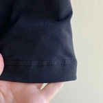 90 Degree by Reflex Black & White Striped Cropped Leggings with Neon Orange Band Photo 2