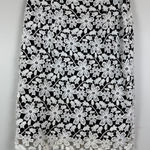 Karl Lagerfeld Paris Floral Pencil Skirt Women 10 Black White Lace Overlay Work Photo 0