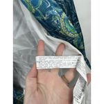 ZARA  Floral Satin Blazer Jacket Women Small Blue Paisley Eclectic Art To Wear Photo 3