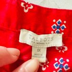 Talbots  Womens Tank Top Plus 1X Popover Red Lightweight Cotton Beach Americana Photo 4