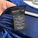 Teeze Me Crushed Velvet Cutout Twist Back Long Sleeve Mini Dress Blue Size M Photo 4