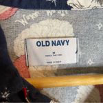 Old Navy Navy Blue Flannel Santa print novelty Pajama Set Size Medium ladies Photo 4