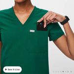 FIGS  Hunter Green Catarina Scrub Top Photo 3