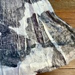 Komarov Black and White Floral Crinkle Midi Dress w/ Lace Shoulders Photo 6