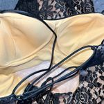 Jump Apparel size 5/6 junior black prom dress black lace overlay lace tie back Photo 7