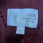 J.O.A. Sweater Dress Maroon Mini Asymmetrical Hem w Slits Wool Blend Womens Medium Photo 7