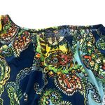 Win Win Womens Small Medium Multicolor Paisley Boho Pinwheel Sleeve Tunic Top Photo 3