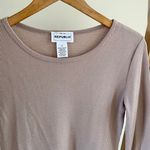 FOR THE REPUBLIC Waffle Knit Thermal Long Sleeve Top in Blush Taupe - S Photo 2