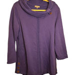 Habitat  Shirt Women's Size Large Tunic Cowl Neck Office Business Purple Photo 0
