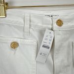 J.Crew  Tall Sailor Mid Rise Relaxed Demi Boot Jean White Gold Buttons US 25T NWT Photo 7