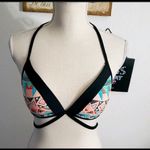 Black Green Multicolor Underwire Padded Triangle Swimwear Lot Of 3 Bikini Top M Black Size M Photo 1