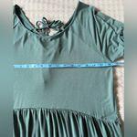 Kori  America‎ Blue Green Ruffled Tiered Mini Dress Size Medium Stretchy Boho Photo 5