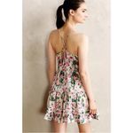 Anthropologie  Eloise Lila Tiered Chemise Floral Mini Ruffled Hem Size Medium Photo 1
