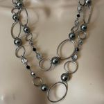 Lia Sophia Vintage Metal/Beaded Long Necklace Photo 0