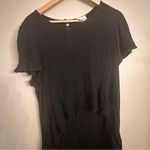 THREE BIRD NEST High Low Tunic Top Black Size L Photo 2