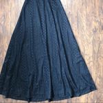 Urban Outfitters Kimchi Blue • Apron Neck embroidered maxi dress black eyelet backless strappy Photo 6